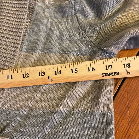 Madewell Wallace Wool Striped Shawl Collar Zip Sweater Size XS - Picture 7 of 8